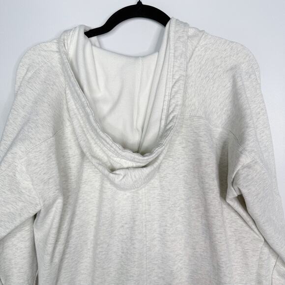 Athleta SP Small Petite Fog Heather Grey Triumph Long Hoodie Jacket Full Zip - Picture 6 of 14